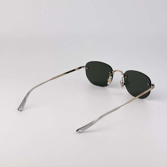 Montblanc Women Sunglasses Gold Rounded Square Rimless Frame | Model MB0303S main image 5